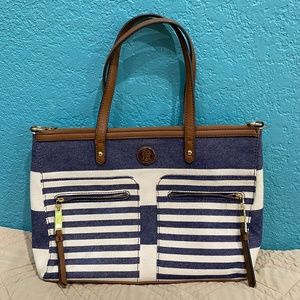 Tommy Hilfiger canvas tote handbag